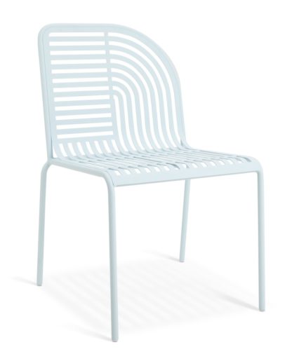 An Image of Habitat 60 Lucinda Metal Garden Chair - Blue