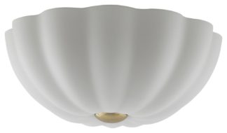 An Image of houseof Flower Metal & Glass Flush Ceiling Light - White