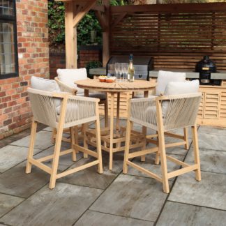 An Image of Roma 4 Seater Bar Set Natural