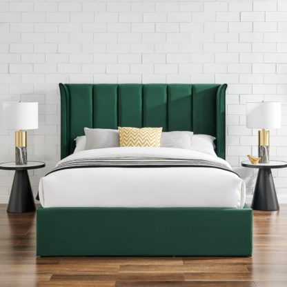 dc46c2a6a74c227a0937fc5306cdafb6e232e249b07207044d03db998e1f60e2.jpg An Image of Limelight Polaris Ottoman Velvet Bed Natural