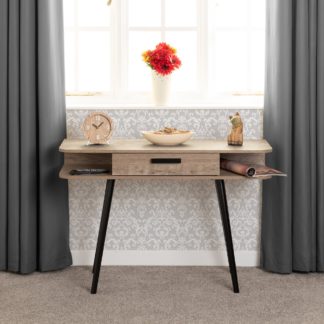 An Image of Saxton 1 Drawer Console Table Mid Oak (Brown)