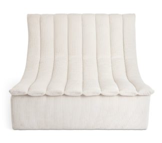 An Image of Habitat 60 Scoop Fabric Chair - White