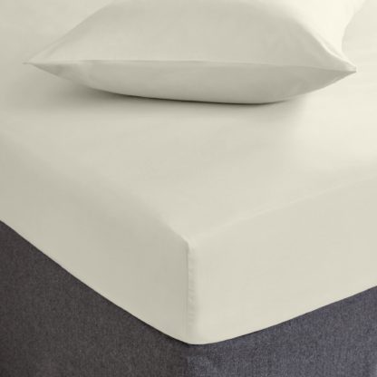 bf12a28af89305db2c72352ae0bbf321653befcf89ef1cf9187a0012d33c78c8.jpg An Image of Cotton TENCEL" Fitted Sheet White