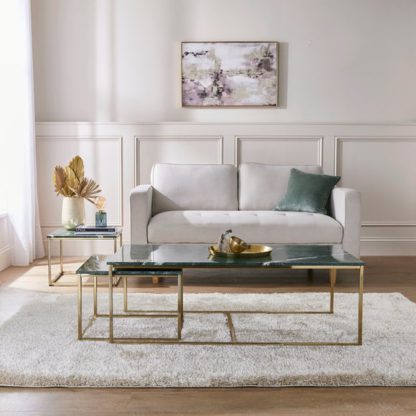 00e69932df9d142e67706891787dfab59ded234622250cd9717fc4ecda36af08.jpg An Image of Edie Nest of 3 Coffee Tables, Real Marble