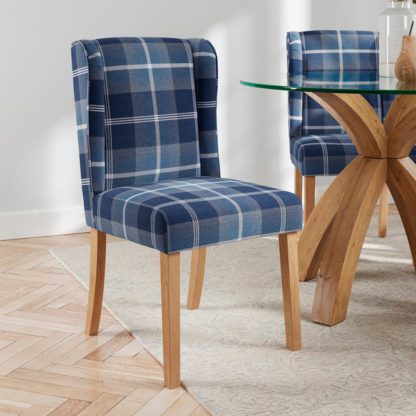1a6d615d4fafaff247e14d2cd853f640bfe1e946cb1a1fdd2e416ab2fbfef705.jpg An Image of Oswald Set of 2 Dining Chairs, Country Check