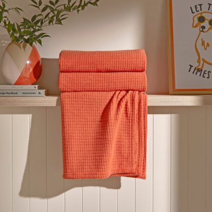1ac759b7e85aecf4f8b95b39354f74baa02b5a6de4c94ea567d2d32b44a6a6a9.jpg An Image of Mini Grid Fleece Throw 130cm x 180cm Emerald