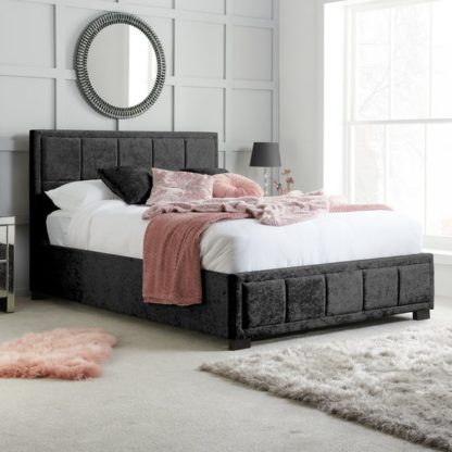 21671f9b6b6dd80c873ed3ee6ddfa9f64bb353b1abd196260127651c9853f299.jpg An Image of Hannover Crushed Velvet Bed Frame