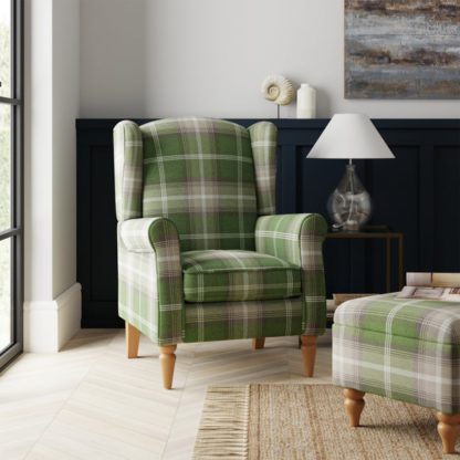 37750781defead16b2c03a09e9d46a26e5e4b96d777d7c2e2051b7779efa319b.jpg An Image of Oswald Check Wingback Armchair