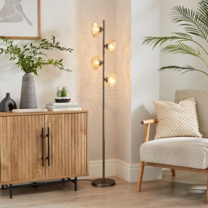 49a576e36532ee82764d0f21bf99a9e7a769650a50c2ad44ae14705790224e9d.jpg An Image of Lava Industrial 4 Light Floor Lamp
