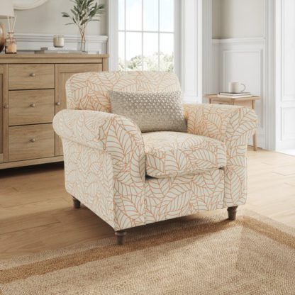 532e2494715373306c780cf3779812528a1bbd9f0a907cc04c0b3b925b486d57.jpg An Image of Flori Woven Leaf Fabric Armchair