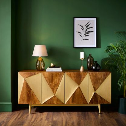 57b9371a29d4586bca3c48ced0c690efbe32846fee75f88a0127518f3995b1fe.jpg An Image of Zadie Extra wide Sideboard, Mango Wood