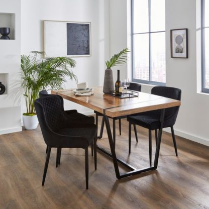 58435b122a169bdfacd5e8bc09bdcc9920cd6cf0780c6e565bf4b0671e3a6c87.jpg An Image of Montreal Set of 2 Dining Chairs, Velvet