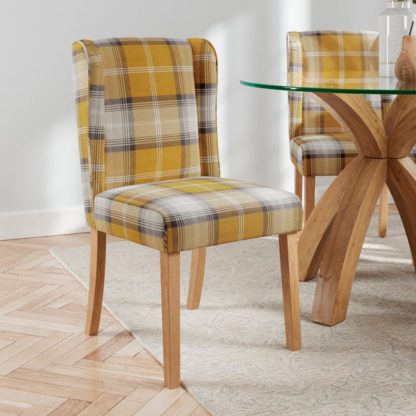 58fd50af3c64833e5448c0da8666b83928107a069981a1286294e4d98cab0ef7.jpg An Image of Oswald Set of 2 Dining Chairs, Country Check