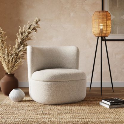 5c08122c3648b21346e379a48e69a37ebf9222717136ad27a8f45e55bf470ab5.jpg An Image of Modern Curves Boucle Occasional Chair