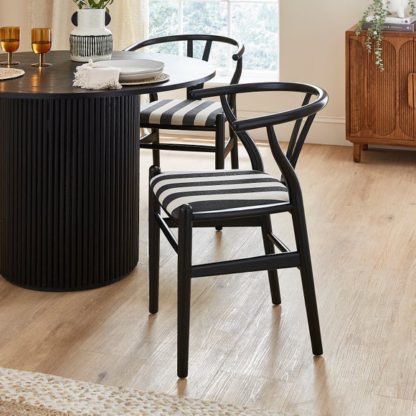 6fb558d8142c787cc4d7e859e1f5d9e1bbc6c03f5eea7b523c1e88be4db4b0f6.jpg An Image of Lara Dining Chair, Painted Stripe