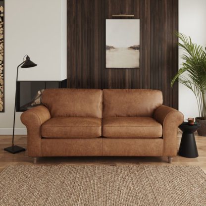 7cce3381293e17315689426f192aeec413741cc0b932dd253c4c660b3bb2cb30.jpg An Image of Flori Arizona Faux Leather 3 Seater Sofa