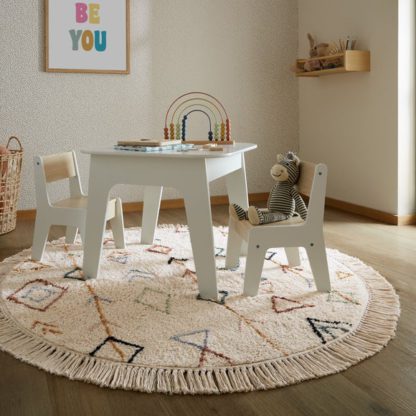7cedbd5edac680192b2d99a84190e6a0be1eac9248e76b7feeaea1e0a4c29397.jpg An Image of Marni Berber Round Rug