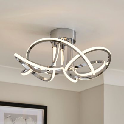9307a39490548412ec6b72791bdb76e01a197532adbc7001c934c0dfe0e6a871.jpg An Image of Margot Semi Flush LED Ceiling Light