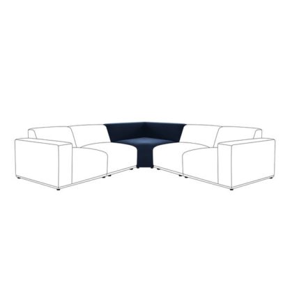 An Image of Modular Cruz Velvet Corner Seat