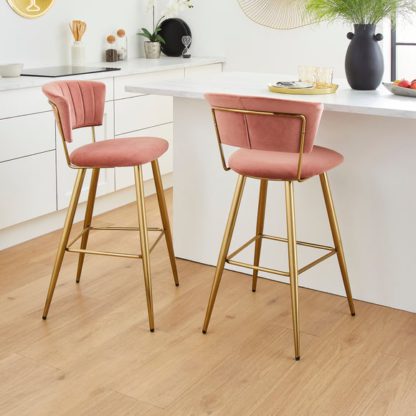9d4619158fa63415f989cc588313ba62ff0f1dc8748d106c922ecd37994d2a9e.jpg An Image of Kendall Bar Stool, Velvet