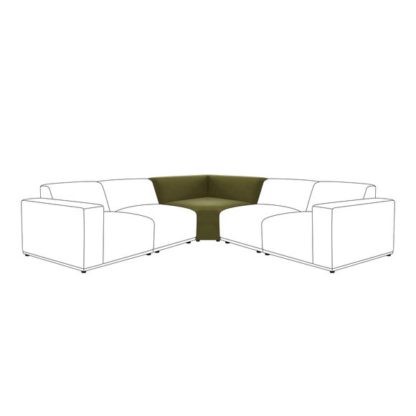 An Image of Modular Cruz Velvet Corner Seat