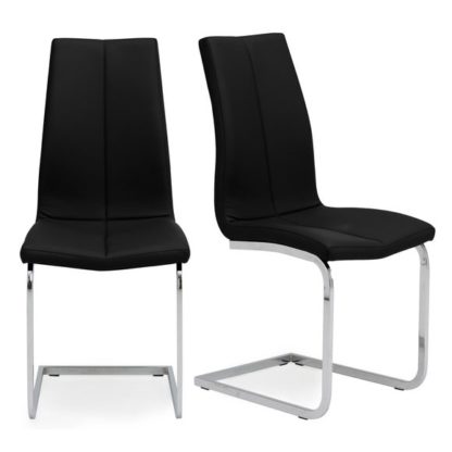 b991462d8a2b53114829372354df3c1a0225575799d74399b8ecb276d9f5443d.jpg An Image of Set of 2 Jamison Dining Chairs, Faux Leather