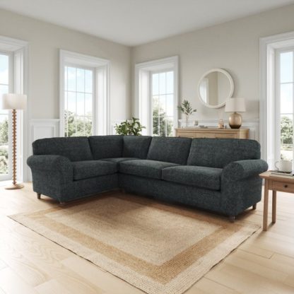 c0c38c4030561f1145ae60df604873fcc2c0158a50a3ddc5a4b6a342a0a93037.jpg An Image of Flori Chunky Chenille Corner Chaise Sofa