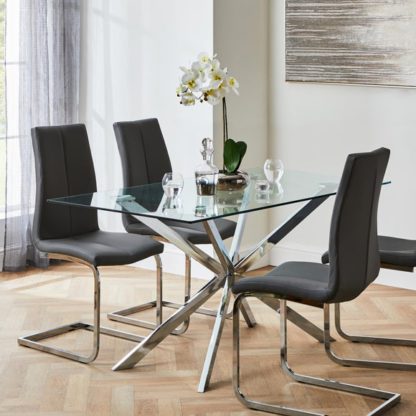 c45c1c2745f7f1d8a06954eb8d1e8521c869e90d89b194ba0ad03dbdb48f4b33.jpg An Image of Set of 2 Jamison Dining Chairs, Faux Leather