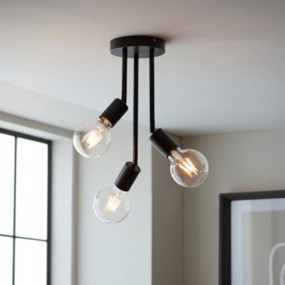 dbba8f3f28bfe5f2bbb438618be23e93a900aa8973823aab398c776da0f6819c.jpg An Image of Koppla 3 Light Semi Flush Ceiling Light
