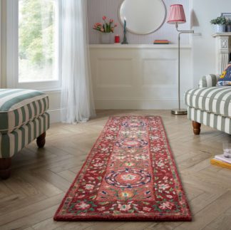 An Image of Hani Floral Wool Runner