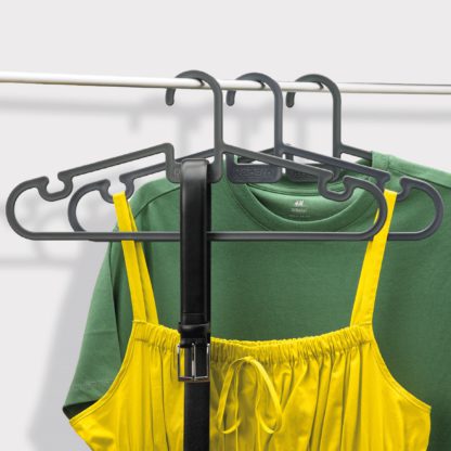 f6c561a907d1ed7458001beaa74e99724e514dec09638582eea8248165ac12b7.jpg An Image of Reborn Pack of 5 Dark Grey Coat Hangers Dark Grey