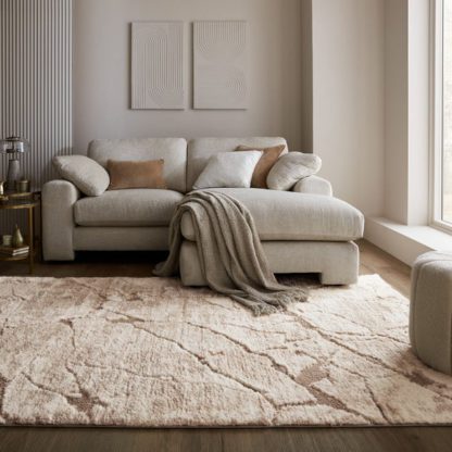 f70c6827cb6fe8011dccc939419a0f0cb597ea0a8c0b32e3f95813a2d6fd4bb4.jpg An Image of Glacier Luxury Marble Shaggy Rug