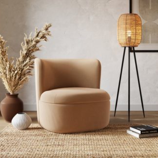 An Image of Modern Curves Velvet Occasional Chair