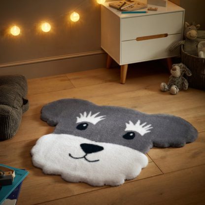 f8a9ef64306649b58739d09621f4b35866ab8b45ffec32dc073df175a7d9b99a.jpg An Image of Cyril the Schnauzer Supersoft Faux Fur Rug